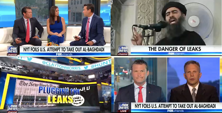 A "Fox & Friends Weekend" co-host questioned the patriotism of New York Times journalists. 