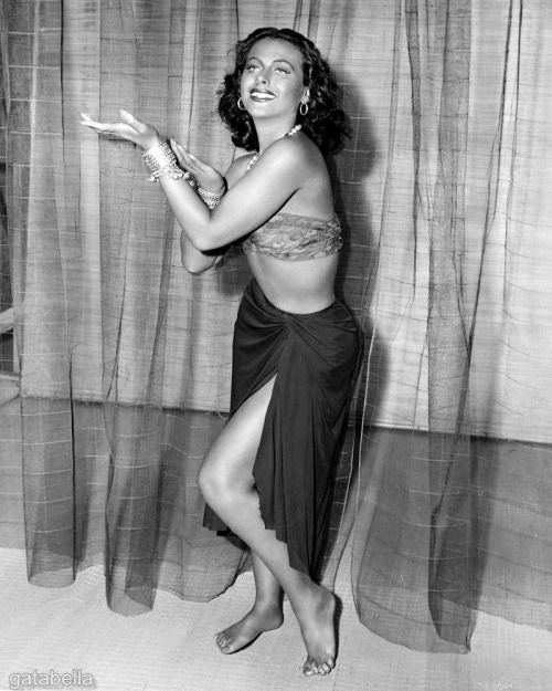 Hedy Lamarr in costume for 1942's <strong><em>White Cargo</em></strong>