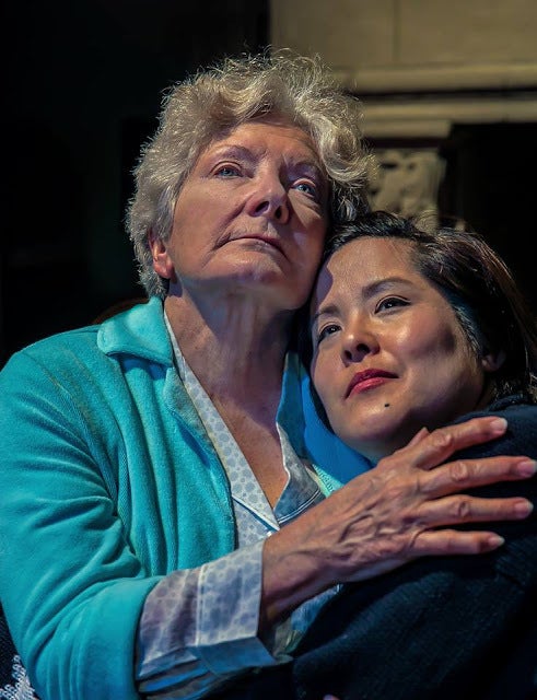 Phoebe Moyer (Annis) and Julie Kurabawa (LD) in a scene from <strong><em>Winter</em></strong>