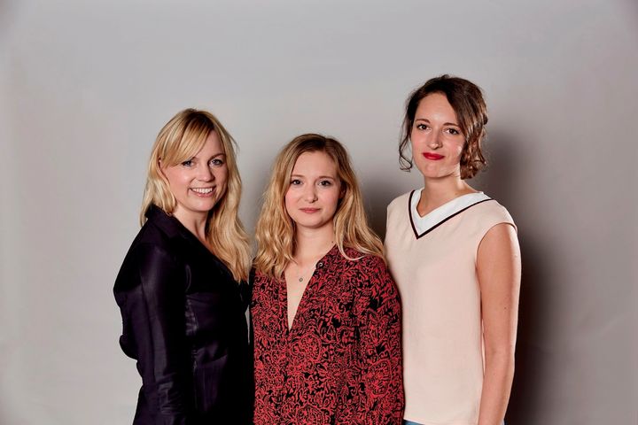 (L-R) Vicky Jones with 'Touch' star Amy Morgan and Phoebe Waller-Bridge.