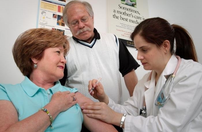 <p>Flu Vaccine Linked To Less Hospitalizations Among Elderly </p>