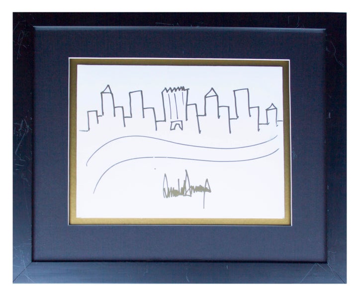 Donald Trump Signed Drawing of the New York City Skyline