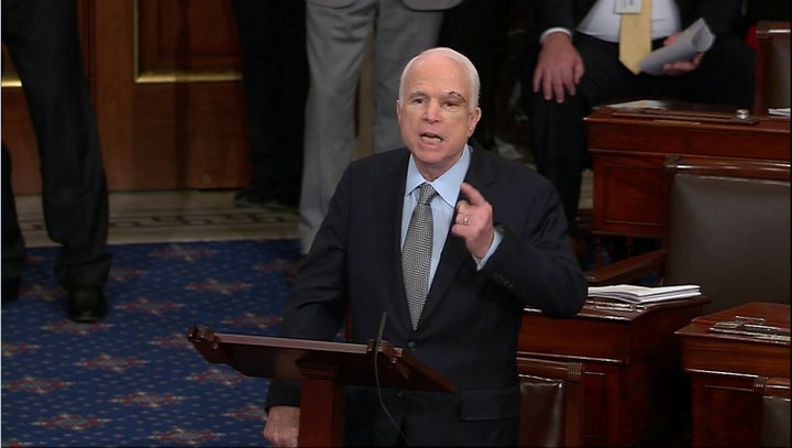 Sen. John McCain (R-Ariz.) delivered a speech calling for bipartisanship on Tuesday, July 25, 2017.