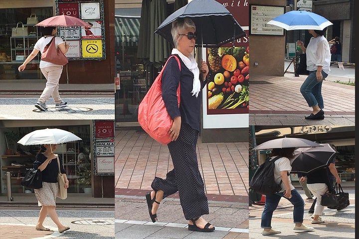 Carrying a parasol is a normal part of summer for Japanese women. 