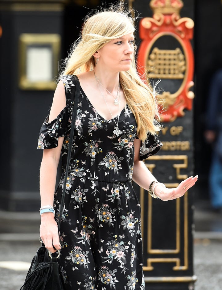 <strong>Connie Yates at the High Court on Wednesday </strong>