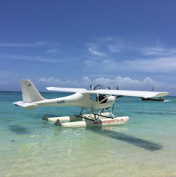 Accidentally swam into this sea plane. Landed a bit too close. Location: Trou aux Biches Beachcomber