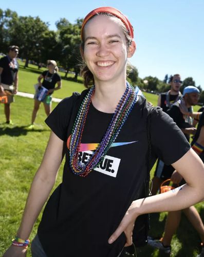Katelyn Best at the 2017 Denver Pride parade.