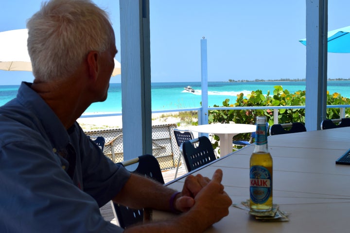 <p>a chilled Kalik, incredible scenery and nowhere to go. This is why you go to the Bahamas</p>