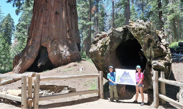 Robbie Bond and his friend Lily May Stuart on a recent trip to California's Giant Sequoia National Monument, one of the areas under review by the Trump administration.