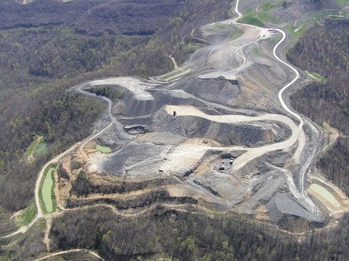 The proposed site for the Letcher Country Prison to be built on a former mountaintop-removal coal mine.