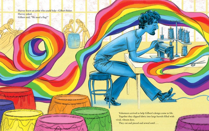 The book details Milk's friendship with the flag's designer, Gilbert Baker, who died in March.