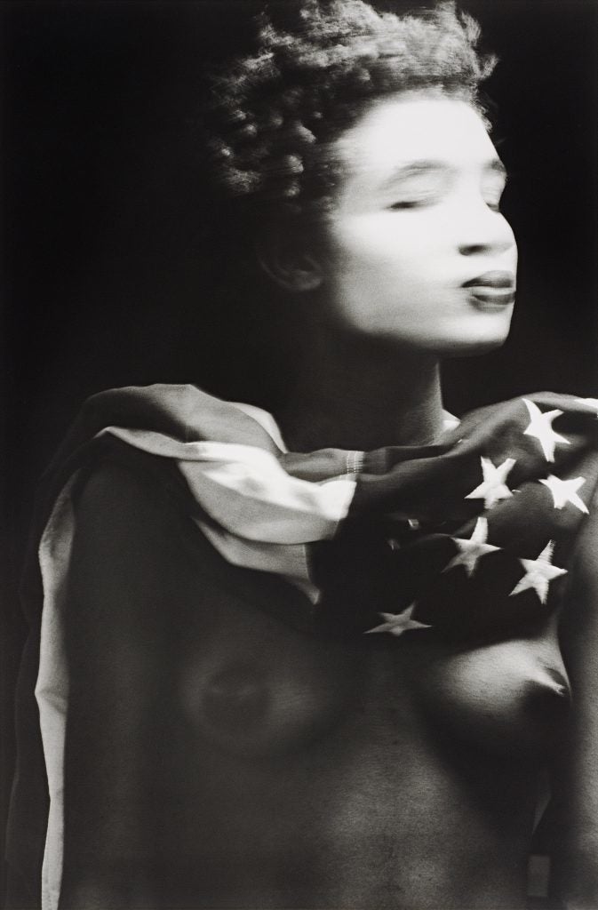 <p>Lyle Ashton Harris, “Miss America,” 1987-88, Gelatin silver print, The Studio Museum in Harlem, Photo: Sasha J. Mendez</p>