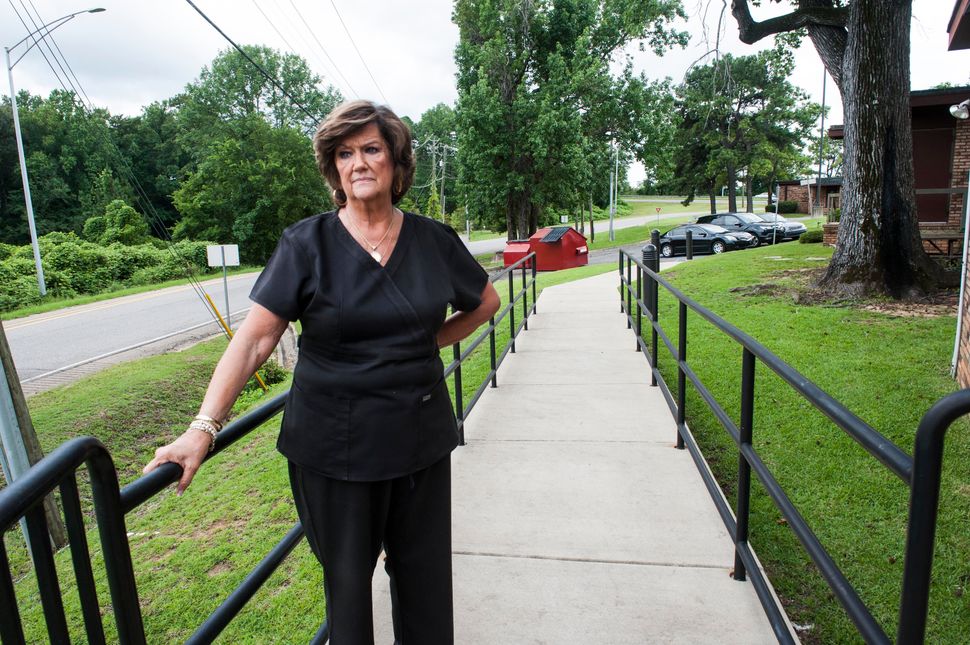 Gloria Gray, owner of the West Alabama Women's Center, stands outside her Tuscaloosa clinic.