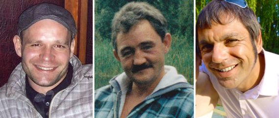The victims: Lukasz Slaboszewski, John Chapman and Kevin Lee
