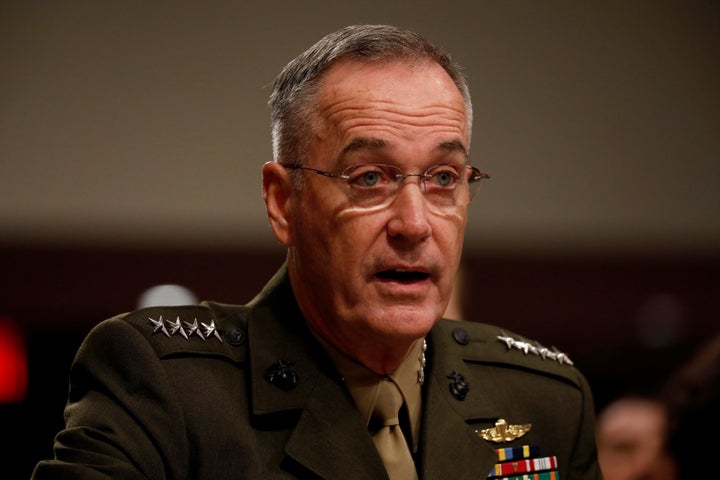 Chairman of the Joint Chiefs of Staff Gen. Joseph Dunford testifies before the Senate Armed Services Committee on Capitol Hil