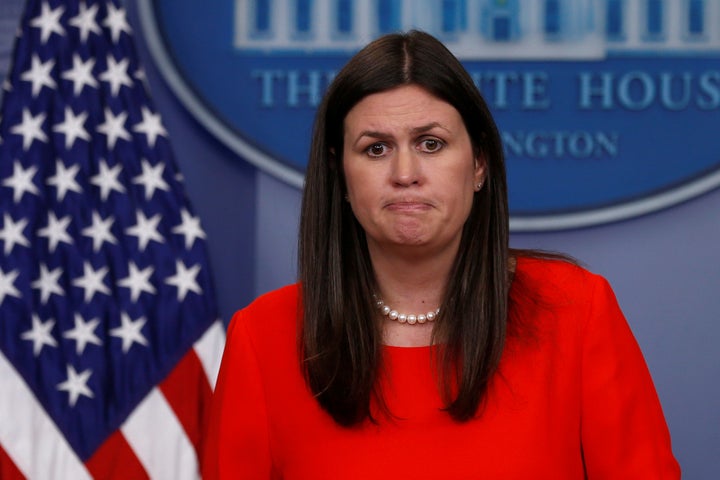 Deputy White House press secretary Sarah Huckabee Sanders holds the daily press briefing at the White House on July 11, 2017.