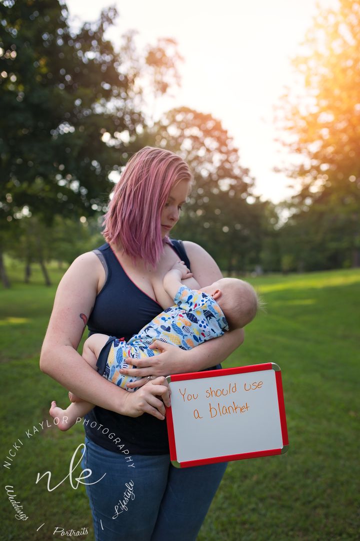 “A mother shouldn’t have to go out of her way to feed her child in private because she’s scared of the inappropriate comments or judgmental stares in public,” said the photographer.