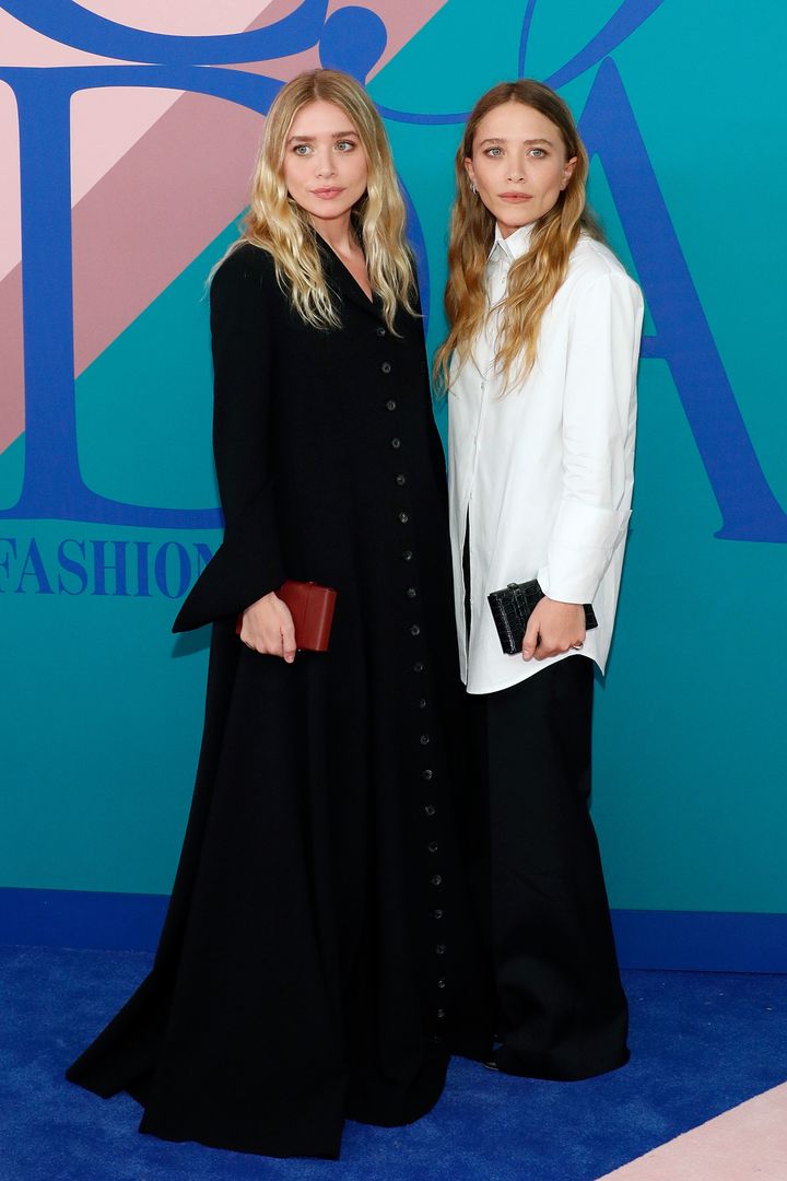 Ashley and Mary-Kate Olsen attend the 2017 CFDA Fashion Awards at Hammerstein Ballroom on June 5, in New York City.