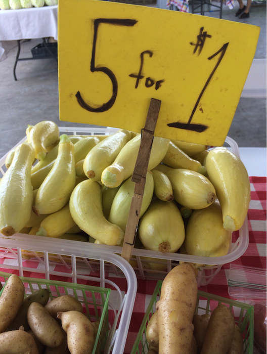 Produce displayed at the Market, June 2017