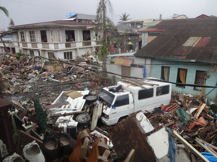 Damages in the Philippines after typhoon Yolanda passes through