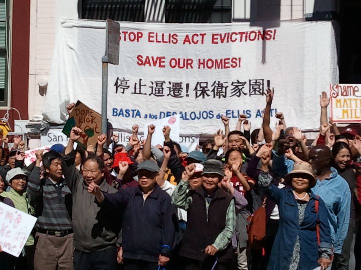 <p>San Francisco tenants protest Ellis Act evictions</p>