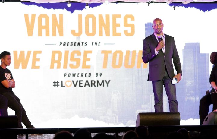 CNN commentator Van Jones opens his We Rise tour at the Hollywood Palladium on Wednesday.