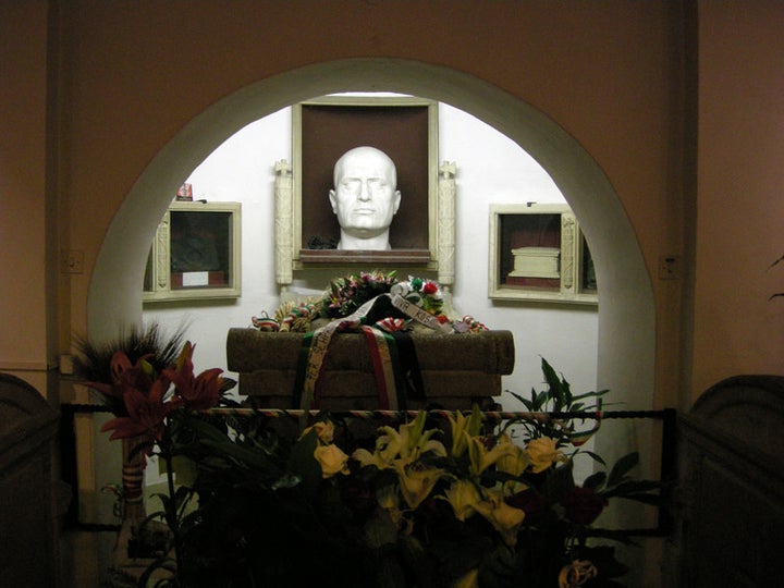 Benito Mussolini’s bust and crypt in San Cassiano cemetery are a sensitive topic in Predappio, Italy.