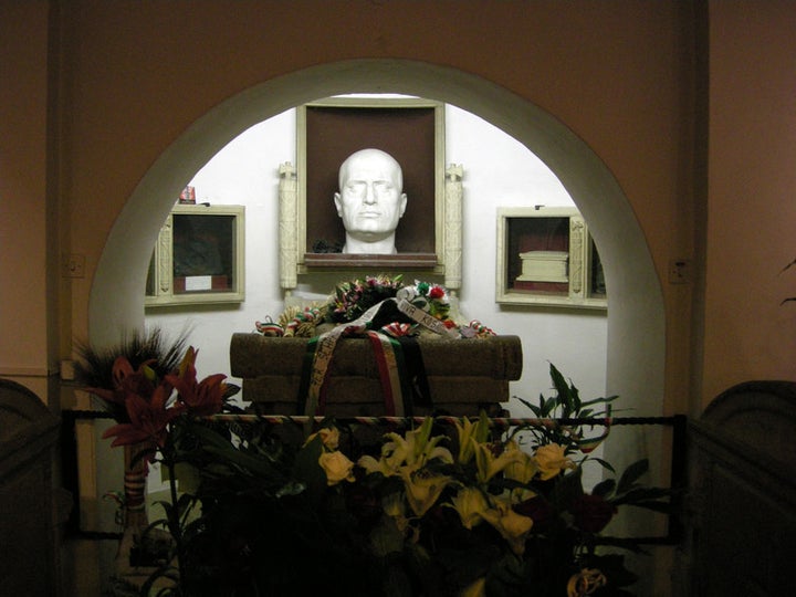 Benito Mussolini’s bust and crypt in San Cassiano cemetery are a sensitive topic in Predappio, Italy. 