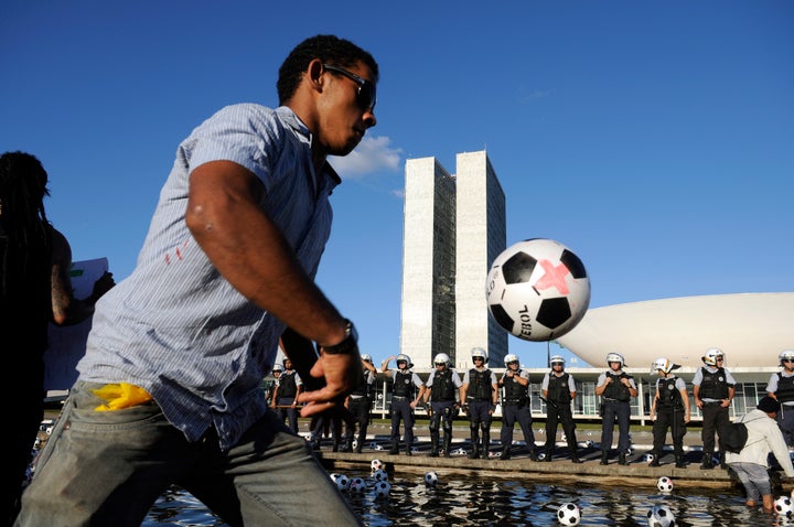 Manifestação - Sports is never just a game and often political, as Brazil learned well during its 2014 World Cup.