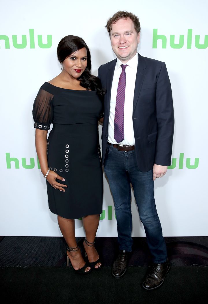 Kaling posed with Matt Warburton, executive producer of "The Mindy Project." 