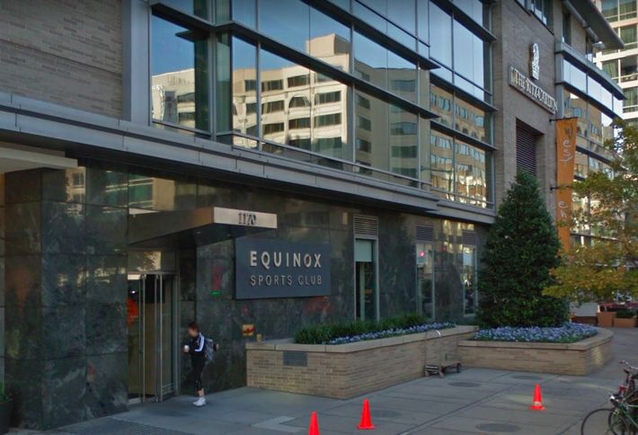 A D.C. Equinox Sports Club in the same building as The Ritz-Carlton at 1170 22nd St. NW.