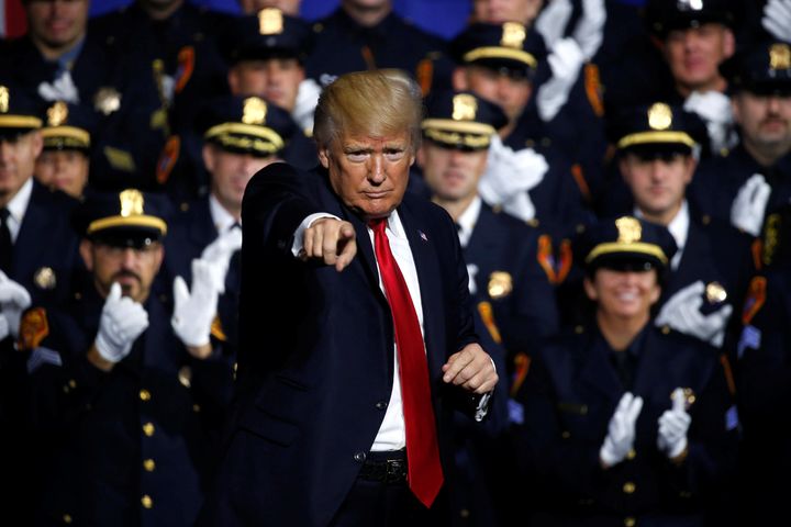 Trump was applauded for suggesting police violence against suspects
