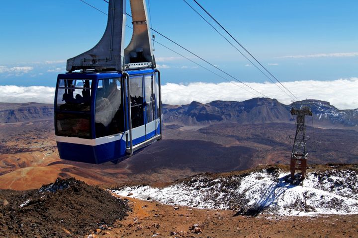 A cable car from the Mount Teide summit, Teide National Park