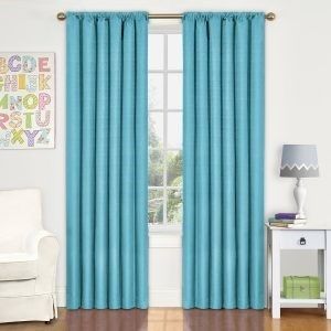 The Eclipse Kids Kendall blackout curtains - made of a special, tightly woven fabric that filters 99% of UV, white light, and outdoor