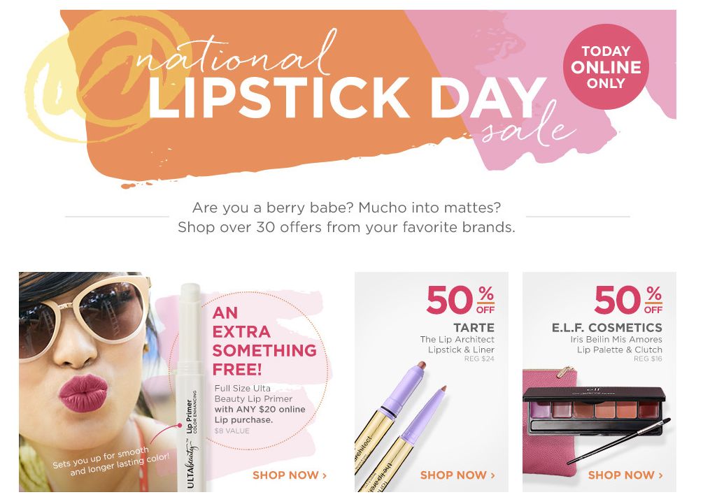 lipstick day offers