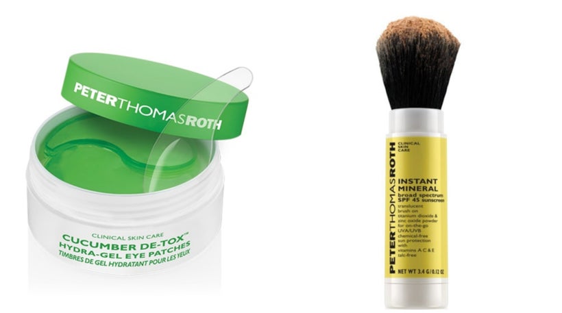 <strong>Cucumber De-Tox Hydra-Gel Eye Patches </strong>and the <strong>Instant Mineral SPF 45 </strong>from <a rel="nofollow"