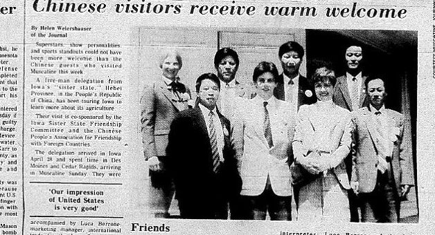 <p>Xi Jinping’s visit to rural Iowa as a low-ranking technocrat.</p>