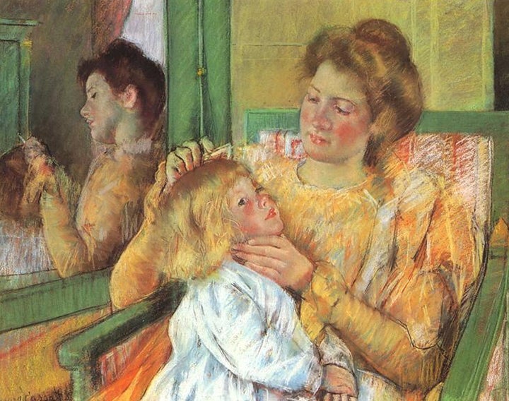 <p> <em>Mary Cassatt (1844-1926),</em> <em>Mother Combing Her Child’s Hair, Pastel</em> <em>on Gray Paper, Behest of Mary T. Cockcroft, Courtesy The Brooklyn Museum.</em> </p>