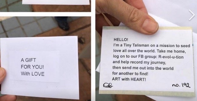 Tiny Talisman cards - the envelope, and the backside.
