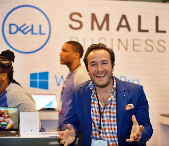 Chris Schembra, founder of 747 Club and millennial, speaks at a Dell Small Business event