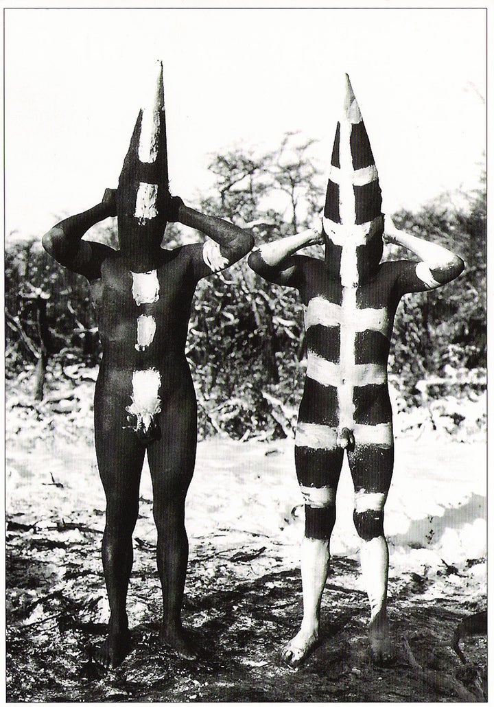 Selknam in ceremonial body paint, photograph Martin Gusinde, 1923