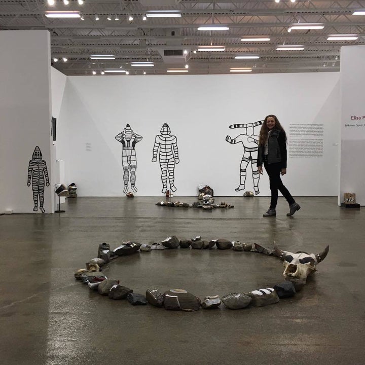 <p>Installation View, <em>Selknam: Spirit, Ceremony, Selves</em>, 2017, Elisa Pritzker, at The Hudson Valley Center for Contemporary Art Museum </p>