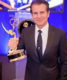 Vincent DePaul and 1 of his 2 Emmy® Awards!