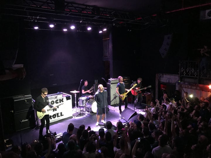 Liam Gallagher performs at Rough Trade in Brooklyn, New York, on July 30 2017.