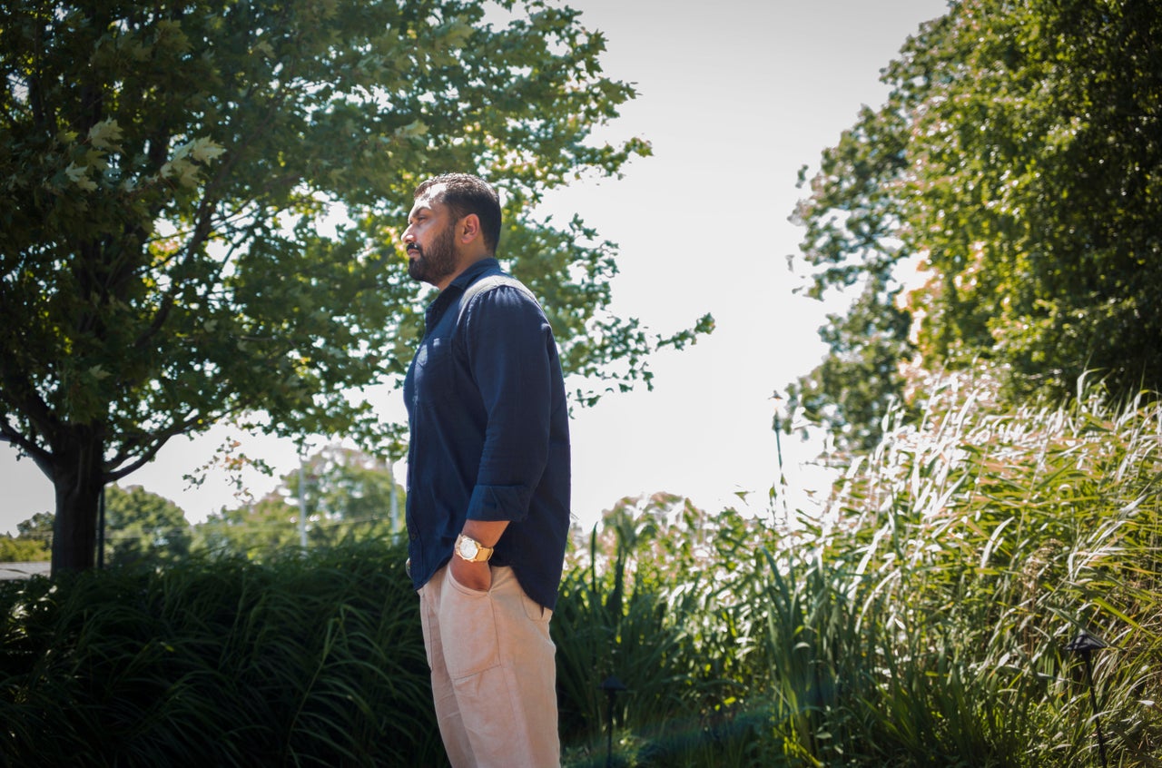 Pardeep Kaleka, who lost his father in the Oak Creek massacre, stands outside his office in Milwaukee.