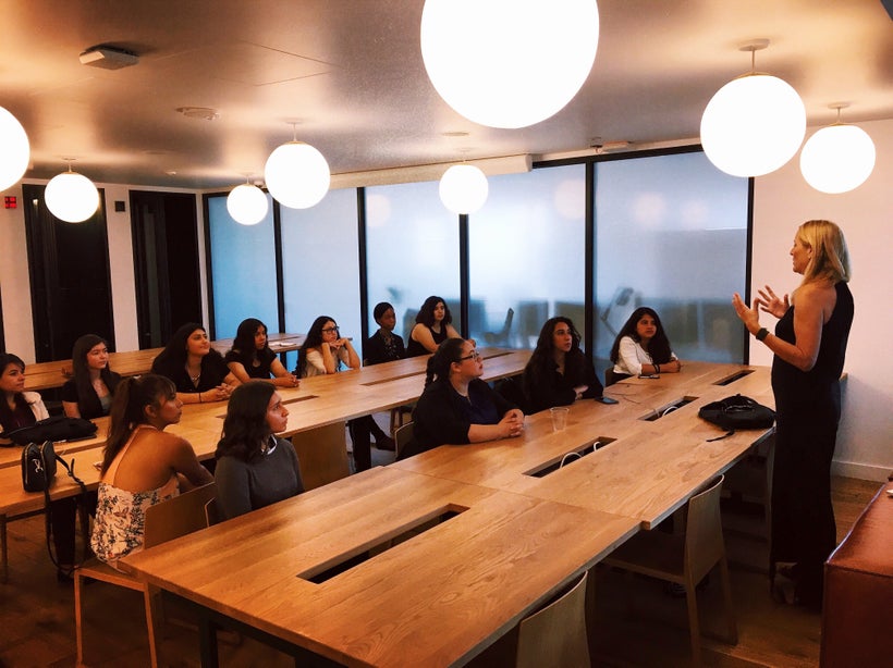 <em>Lisa Hennessy coaching at the nonprofit MOSTe on personal professional branding.</em>