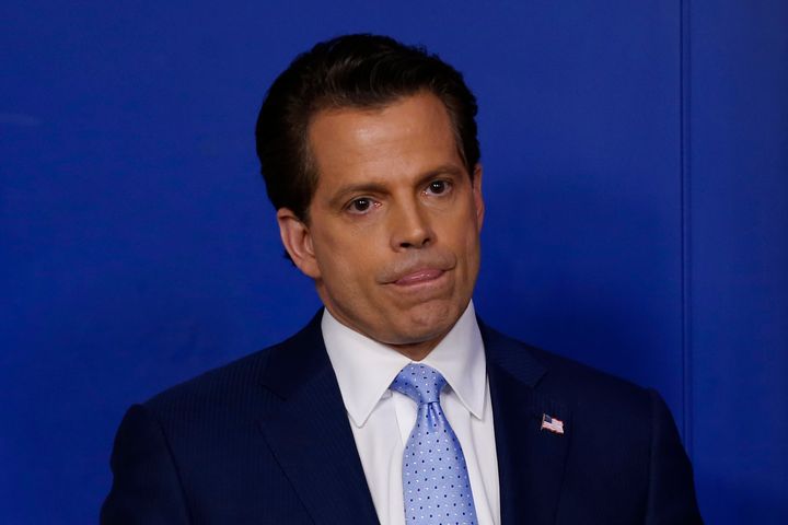 Anthony Scaramucci stands by during the daily briefing at the White House on July 21, 2017.