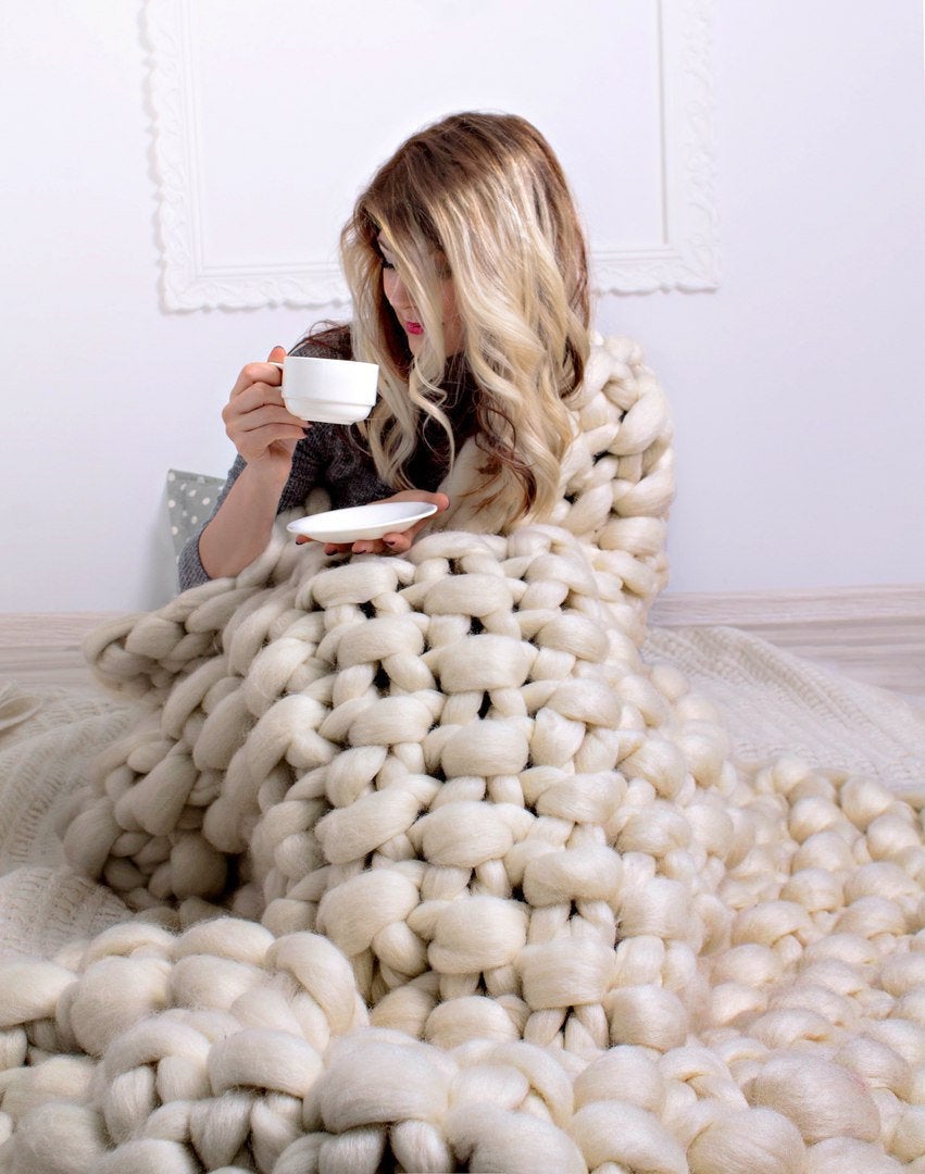 Here's Where You Can Buy Chunky Knit Blankets And Throws | HuffPost Life