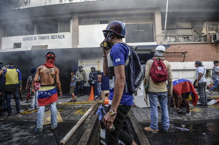 Violent protests erupted in response to the controversial Constituent Assembly vote. Caracas. July 30, 2017.