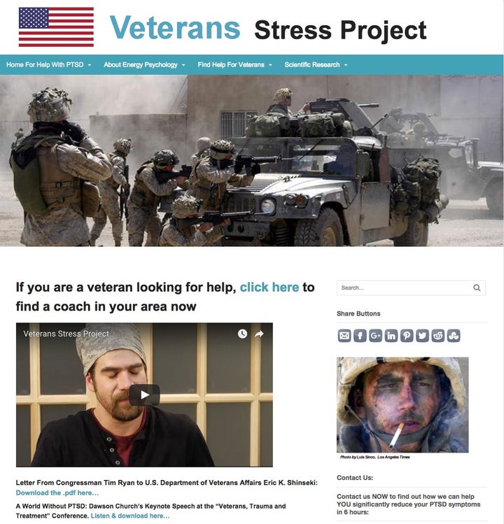 The web site of the Veterans Stress Project connects EFT practitioners with veterans suffering from PTSD.